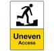 Safety Sign Store CW601-A3AL-01 Uneven Access Sign Board