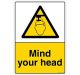 Safety Sign Store CW608-A3V-01 Mind Your Head Sign Board