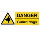 Safety Sign Store CW704-A2AL-01 Danger: Guard Dogs Sign Board