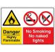 Safety Sign Store CW707-A4PC-01 Danger: Highly Flammable Sign Board