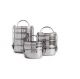 Generic Stainless Steel Clip Lunch Box, Diameter 10cm, Number of Containers 3