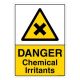 Safety Sign Store CW110-A3AL-01 Danger: Chemical Irritants Sign Board