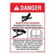 Safety Sign Store DS103-A6PC-01 Danger: Operators Manual Sign Board