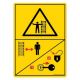 Safety Sign Store DS422-A6PC-01 Danger: Entanglement Hazard-Bucket Wheel - Graphic Sign Board