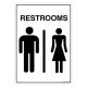 Safety Sign Store FS304-A4PC-01 Restrooms Men & Women Sign Board