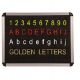 Asian Perforated Black Board (Dotted Board) Alphabetic Letters, Size 18mm, White Color