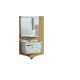 Elegant Casa PVC-6220 Bathroom Cabinet, Main Cabinet Size 800 x 4860mm, Mirror Size 600 x 500mm, Material PVC