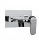 Hindware F400013 Single Lever Basin Mixer With Wall Flange And Spout, Finsih Chrome