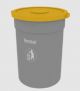 Frontier FLB-120 Bin with Closed Flat covered Lid, Capacity 120l