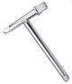 rako RTC-007 Square Drive T-Type Spanner, Size 1/4 x 3/8 x 1/2mm, Length 250mm, Weight 0.25kg, Finish Chrome Plated