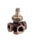 Sant SBM 27 Bronze Gland Plug Valve, Size 25, Body Test Pressure 200Psig. Hyd.