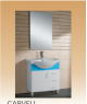White Bathroom Cabinets (PVC) - Carvell - 700x500x830 mm